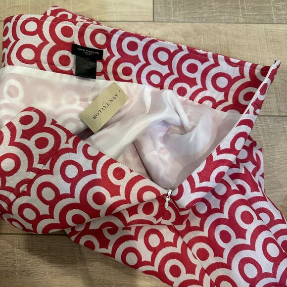 ANN TAYLOR SIZE 18 WOMENS SKIRT NEW PINK AND WHITE - Picture 10 of 10